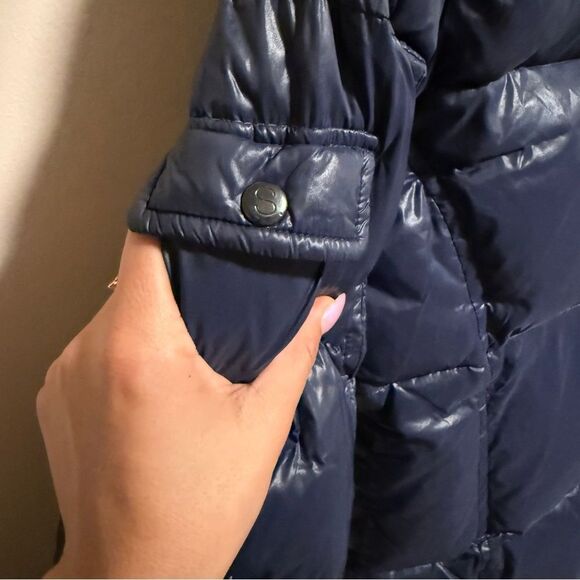 S13 Ella Metallic Down-Fill Puffer Navy Blue- Size XS - Picture 5 of 8